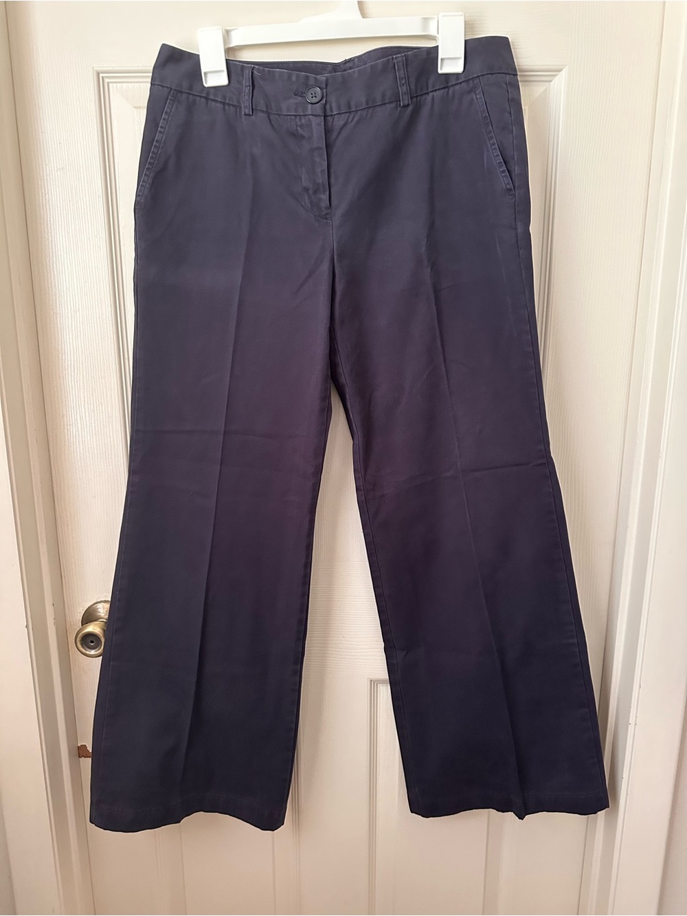 Lands End Women's Navy Wide-Leg Jeans size 8